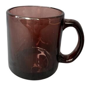 Unmarked Amethyst Glass Mug MCM Purple Made In USA NWT